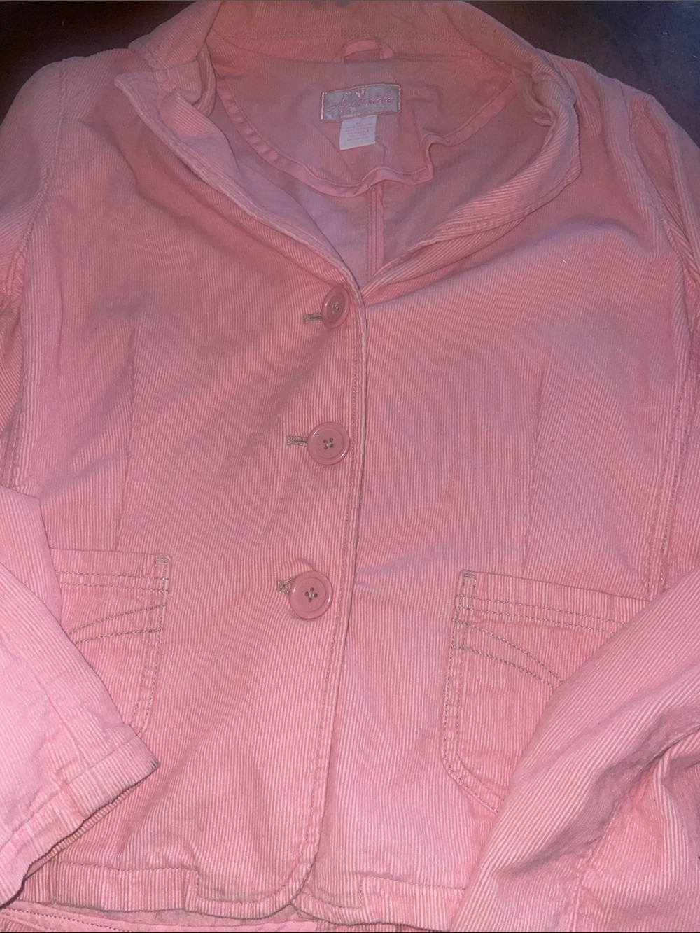 Aeropostale Pink Corduroy Blazer Jacket
